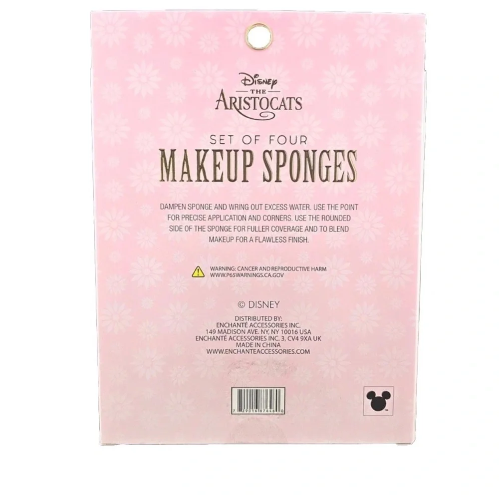 Disney Aristocats Marie Makeup Sponge Set 4 Count Blending Beauty Sponge Purr-fe